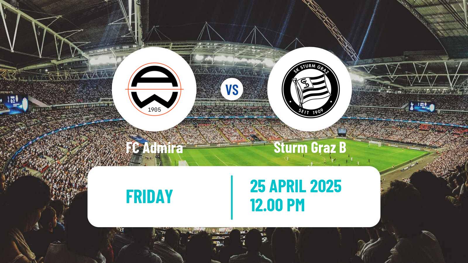 Soccer Austrian 2 Liga Admira - Sturm Graz B
