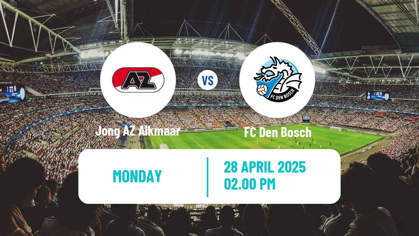 Soccer Dutch Eerste Divisie Jong AZ Alkmaar - Den Bosch