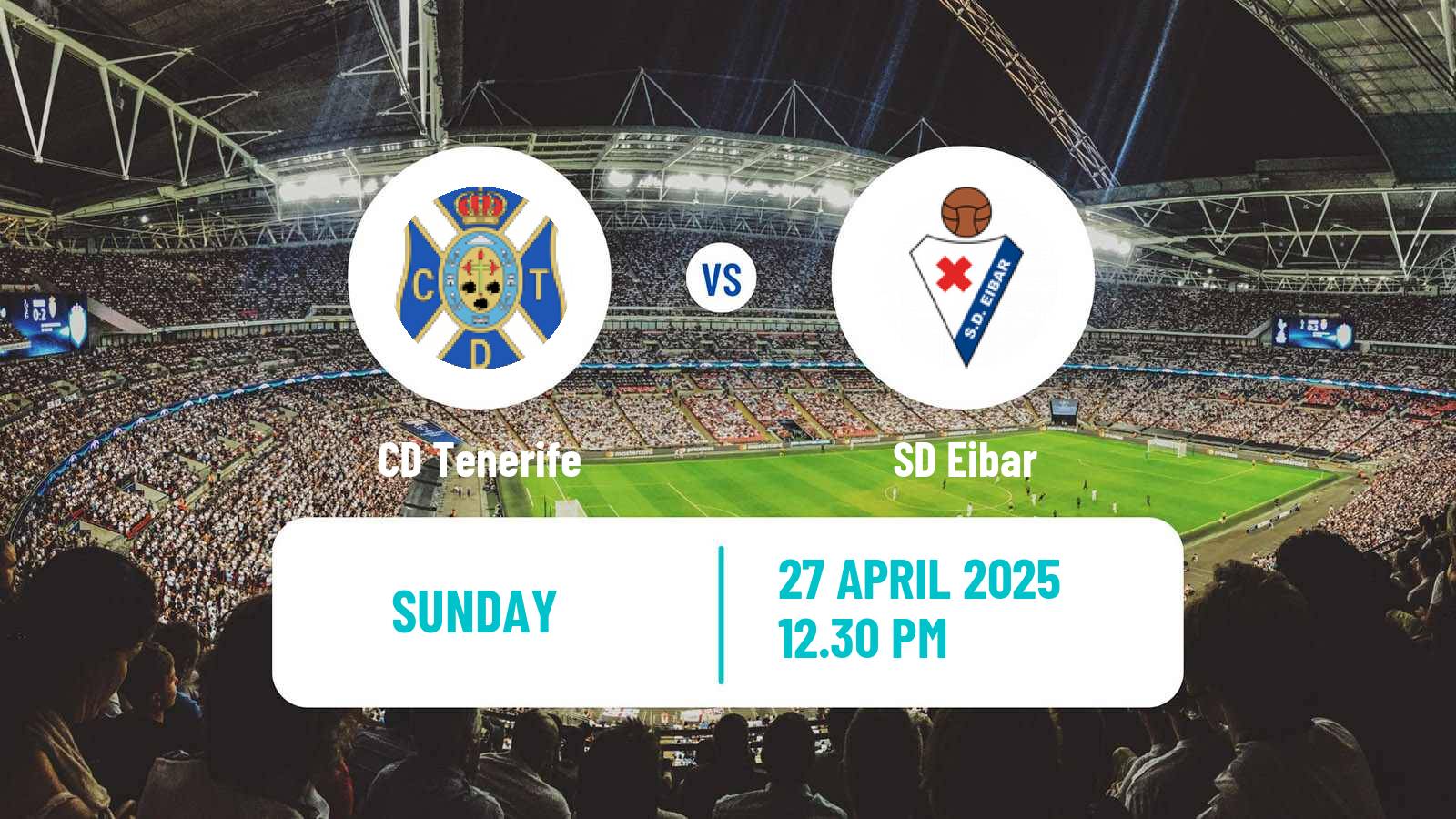 Soccer Spanish LaLiga2 Tenerife - Eibar