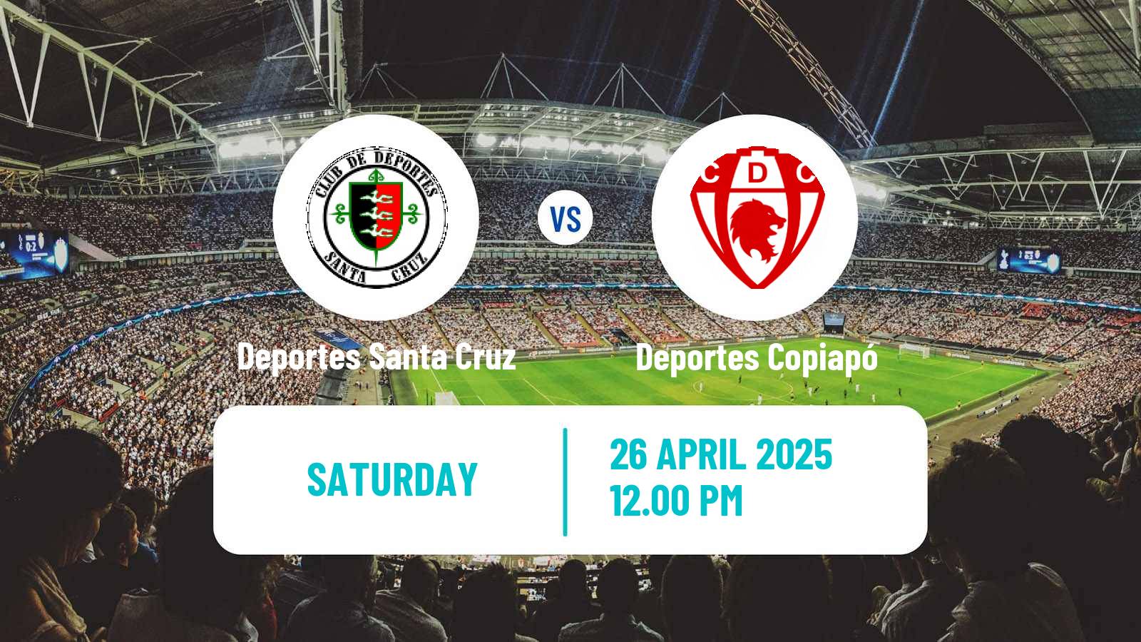 Soccer Chilean Primera B Deportes Santa Cruz - Deportes Copiapó