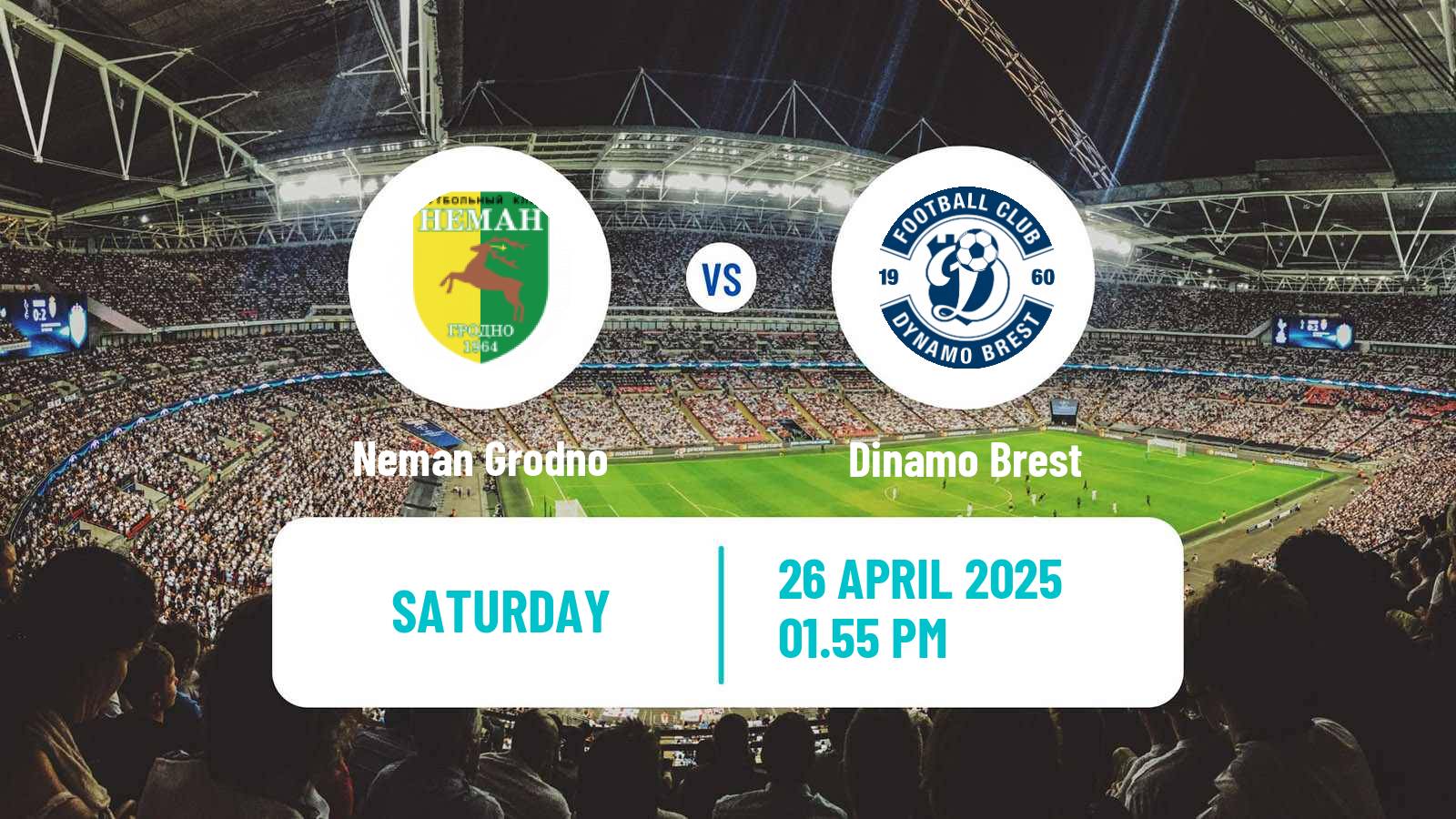 Soccer Belarusian Vysshaya Liga Neman Grodno - Dinamo Brest