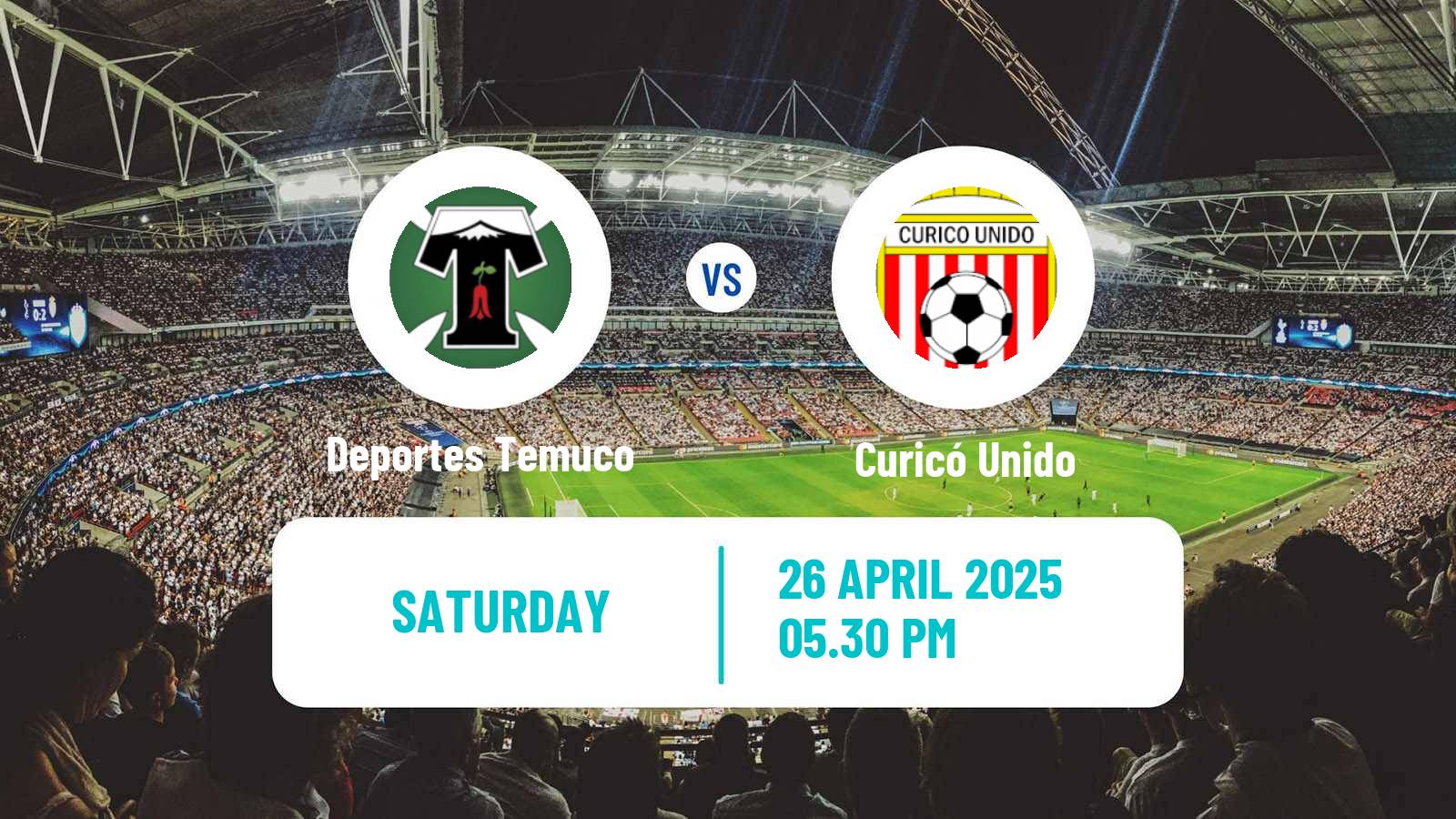 Soccer Chilean Primera B Deportes Temuco - Curicó Unido