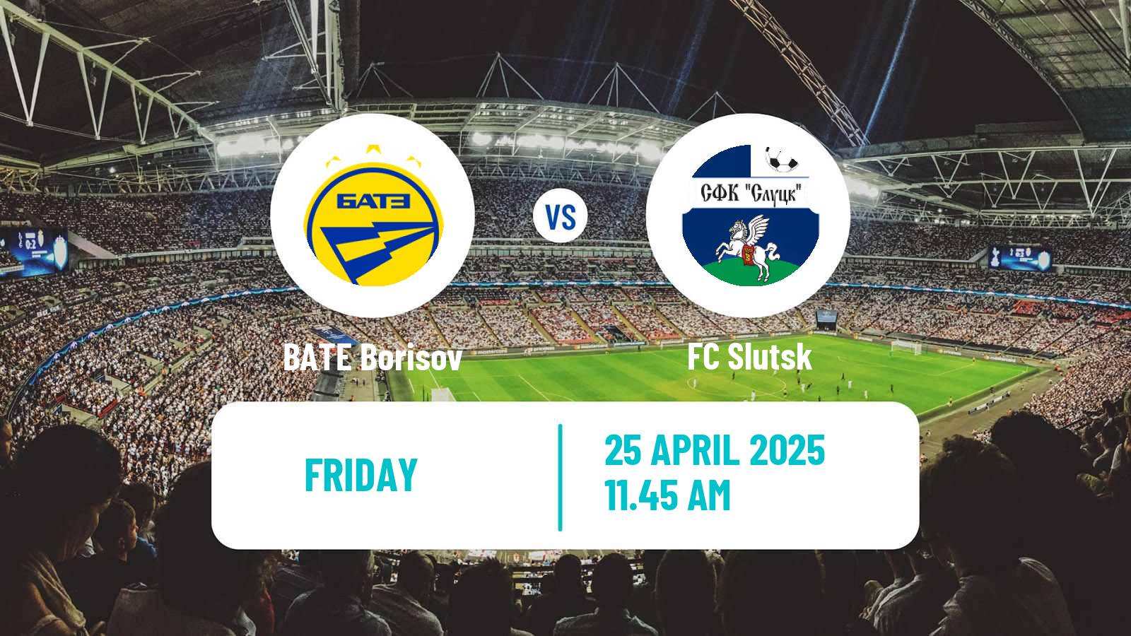 Soccer Belarusian Vysshaya Liga BATE Borisov - Slutsk