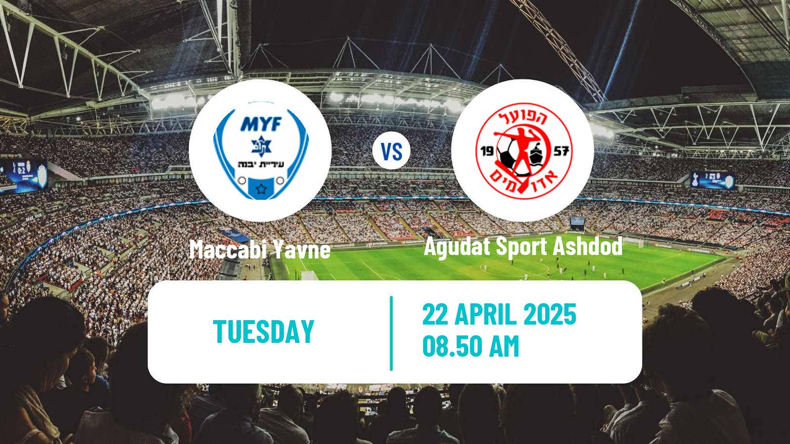 Soccer Israeli Liga Alef South Maccabi Yavne - Agudat Sport Ashdod