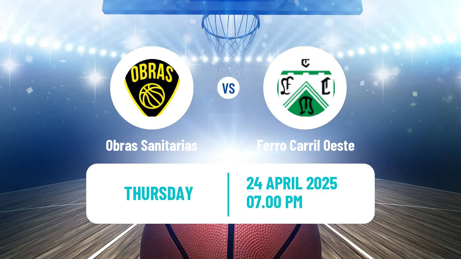 Basketball Argentinian LNB Obras Sanitarias - Ferro Carril Oeste