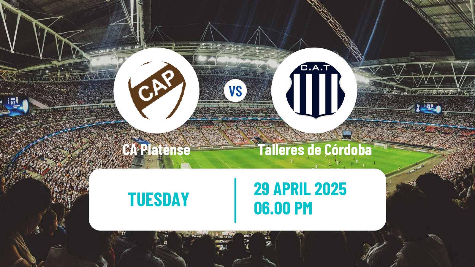 Soccer Argentinian Liga Profesional Platense - Talleres de Córdoba