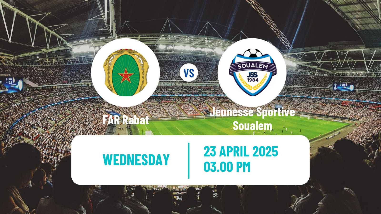 Soccer Moroccan Botola FAR Rabat - Jeunesse Sportive Soualem