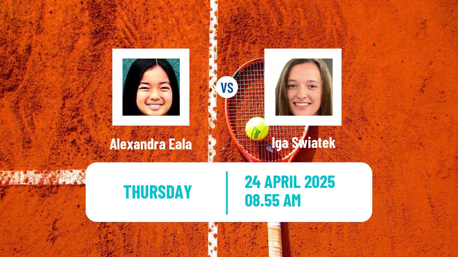 Tennis WTA Madrid Alexandra Eala - Iga Swiatek