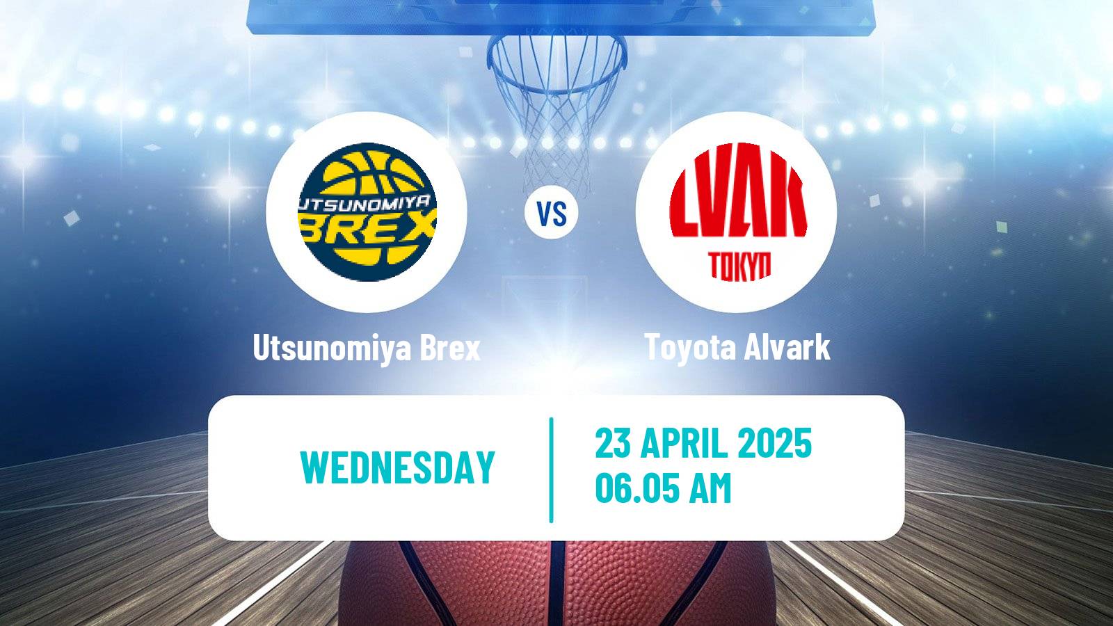 Basketball BJ League Utsunomiya Brex - Toyota Alvark