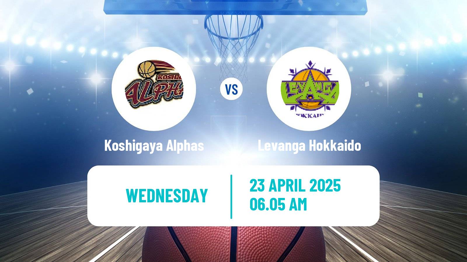 Basketball BJ League Koshigaya Alphas - Levanga Hokkaido