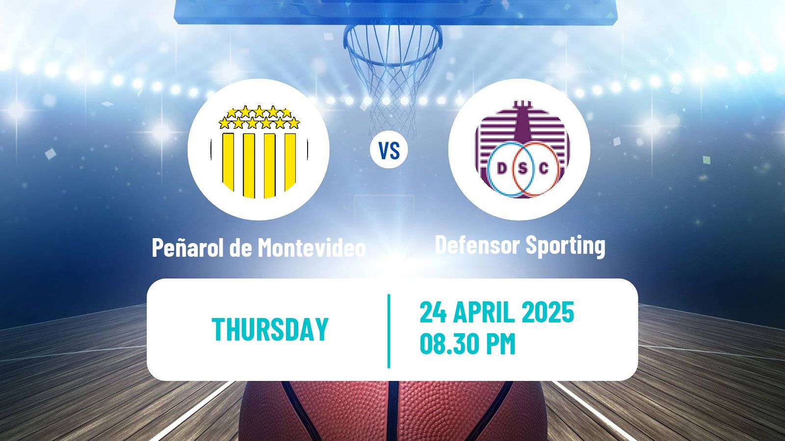Basketball Uruguayan Liga Basketball Peñarol de Montevideo - Defensor Sporting