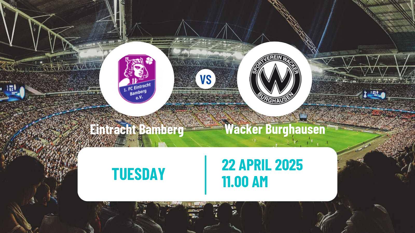 Soccer German Regionalliga Bayern Eintracht Bamberg - Wacker Burghausen