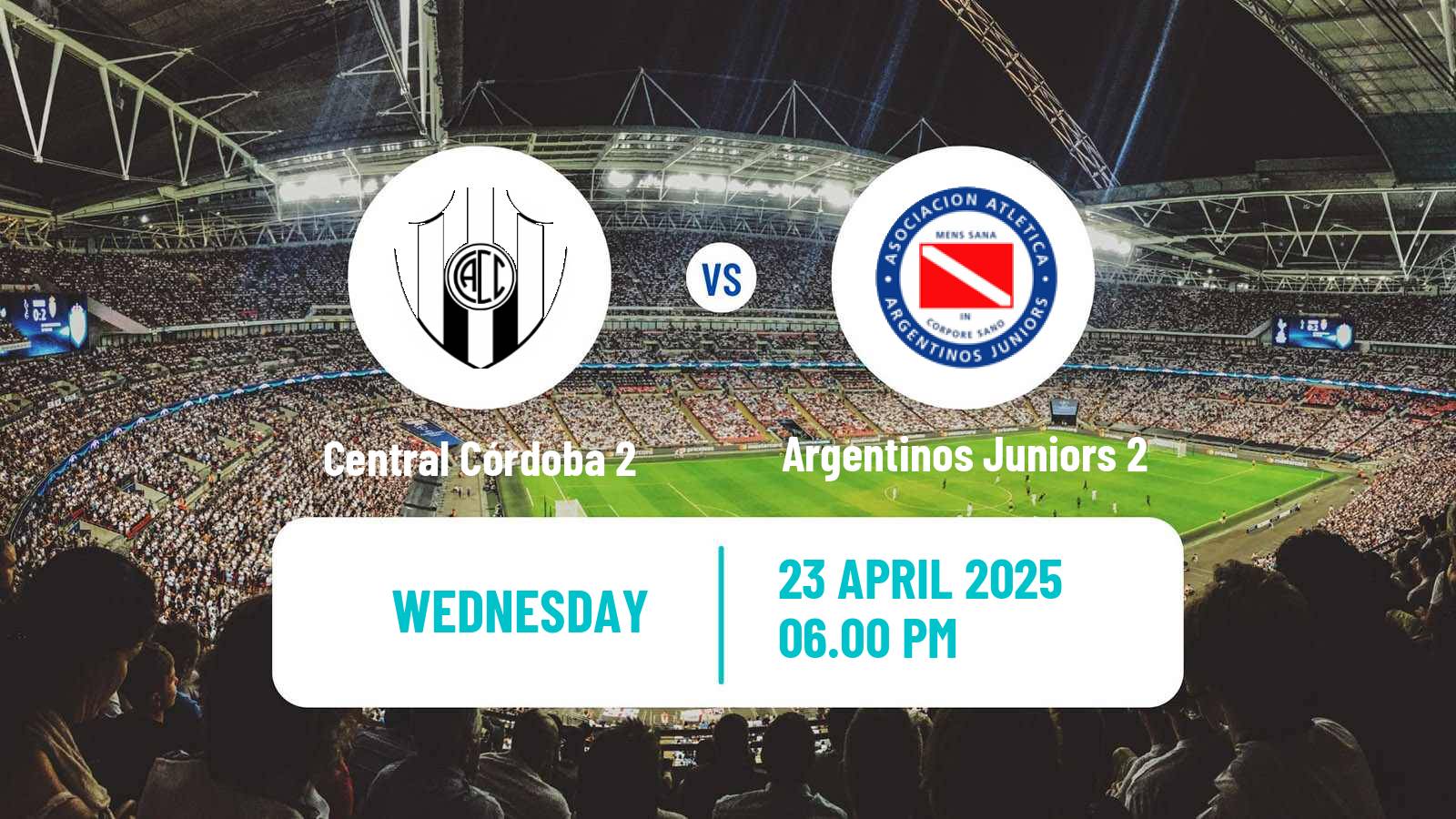 Soccer Argentinian Reserve League Central Córdoba 2 - Argentinos Juniors 2