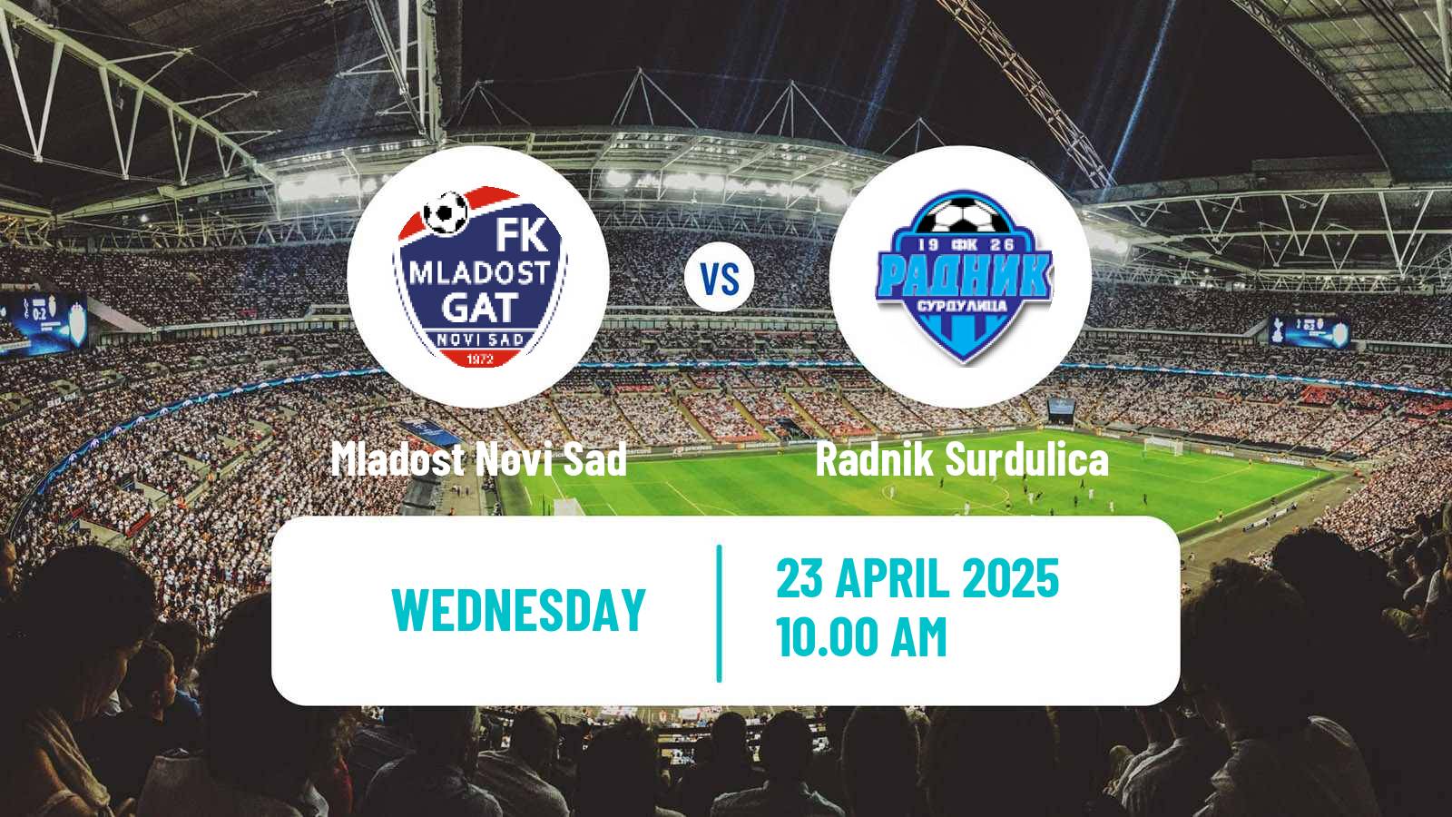 Soccer Serbian Prva Liga Mladost Novi Sad - Radnik Surdulica