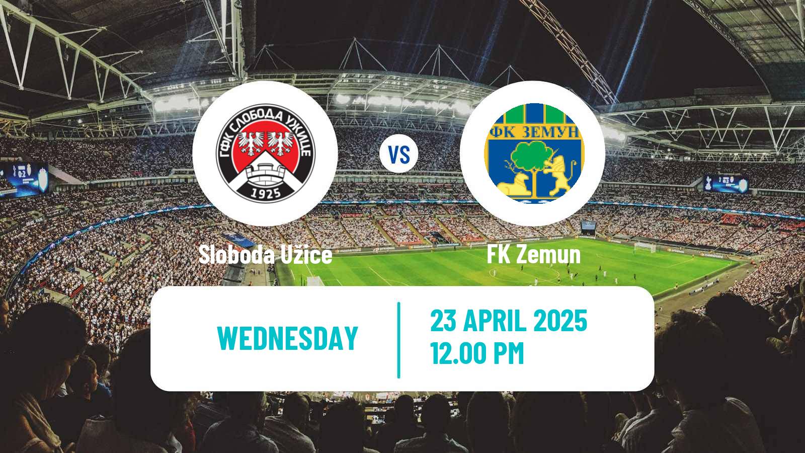 Soccer Serbian Prva Liga Sloboda Užice - Zemun