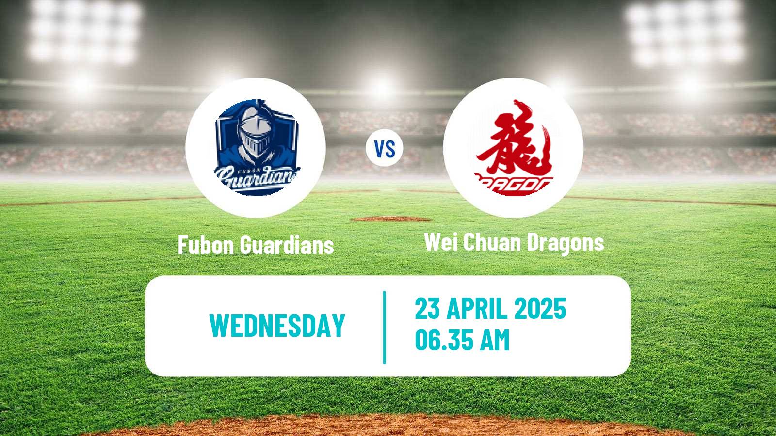 Baseball Taiwan CPBL Fubon Guardians - Wei Chuan Dragons