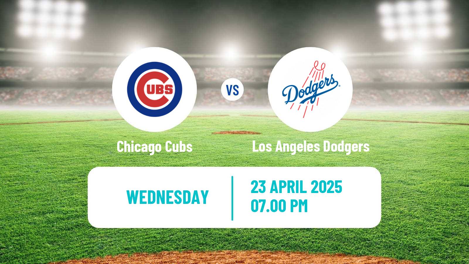 Baseball MLB Chicago Cubs - Los Angeles Dodgers