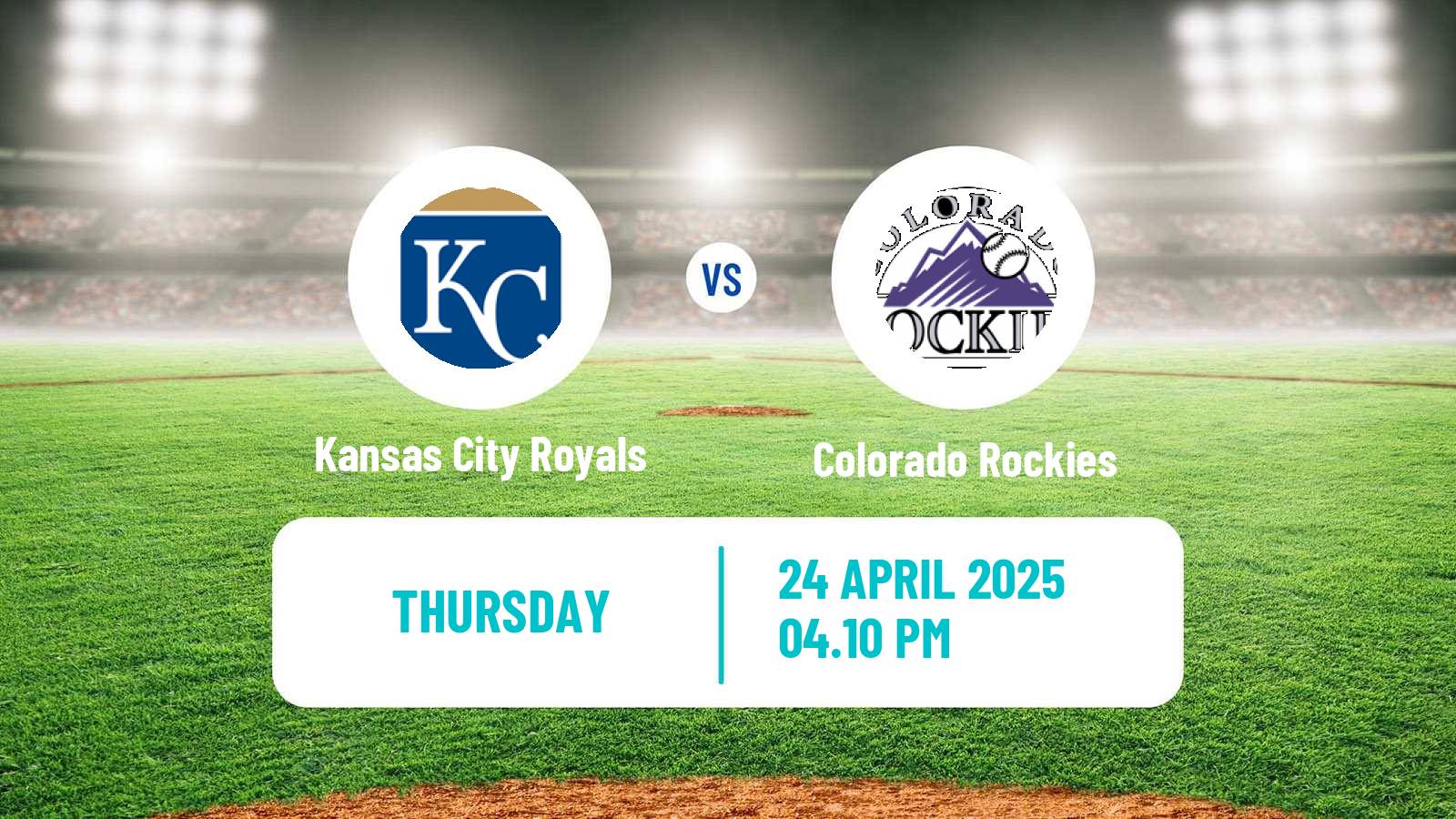 Baseball MLB Kansas City Royals - Colorado Rockies