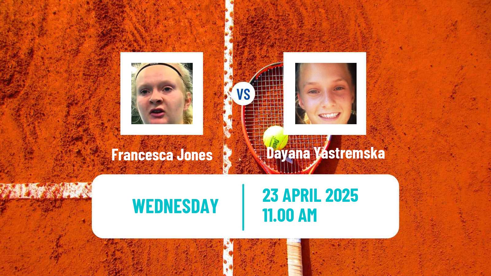 Tennis WTA Madrid Francesca Jones - Dayana Yastremska
