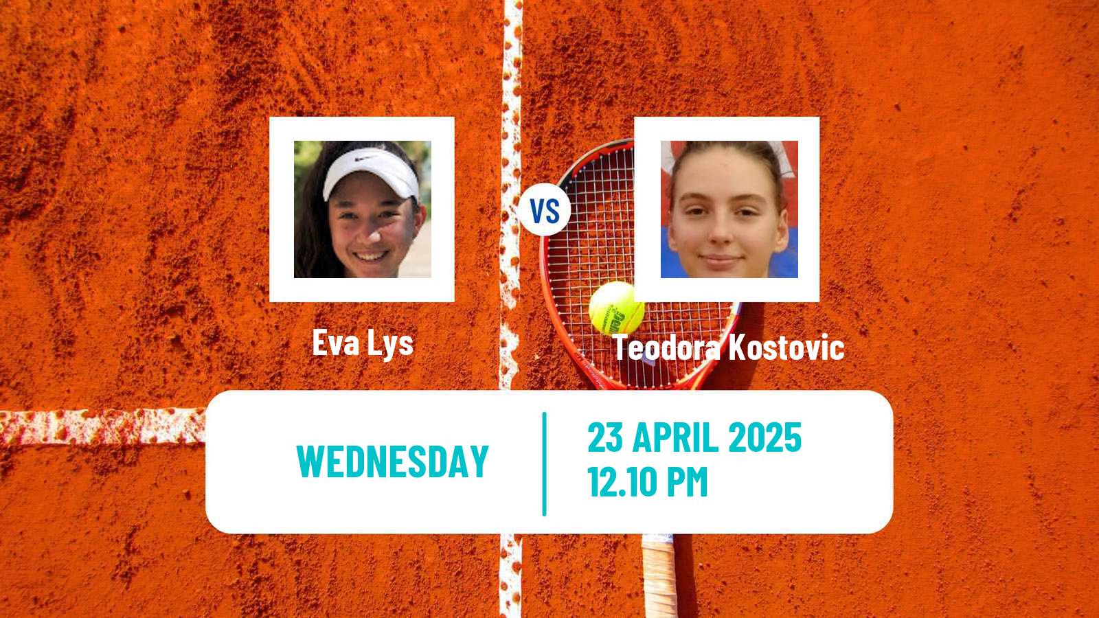 Tennis WTA Madrid Eva Lys - Teodora Kostovic