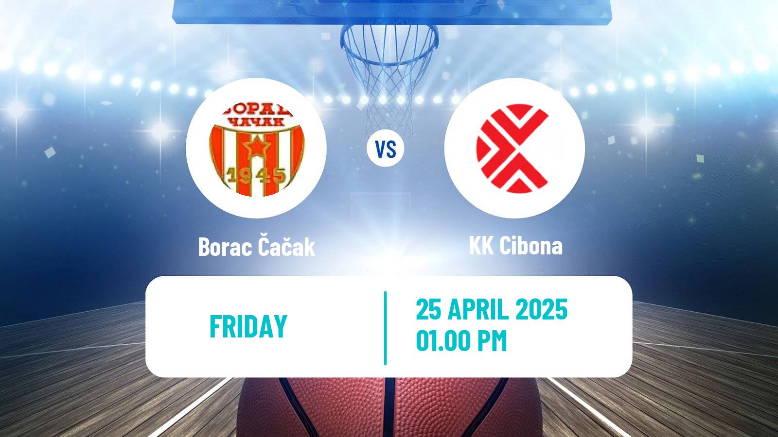 Basketball Adriatic League Borac Čačak - Cibona