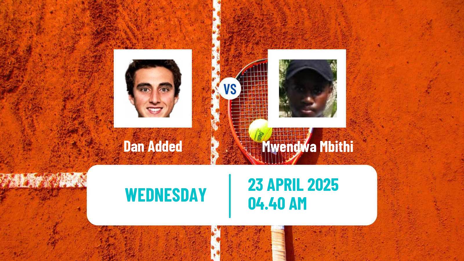 Tennis ITF M15 Monastir 16 Men 2025 Dan Added - Mwendwa Mbithi