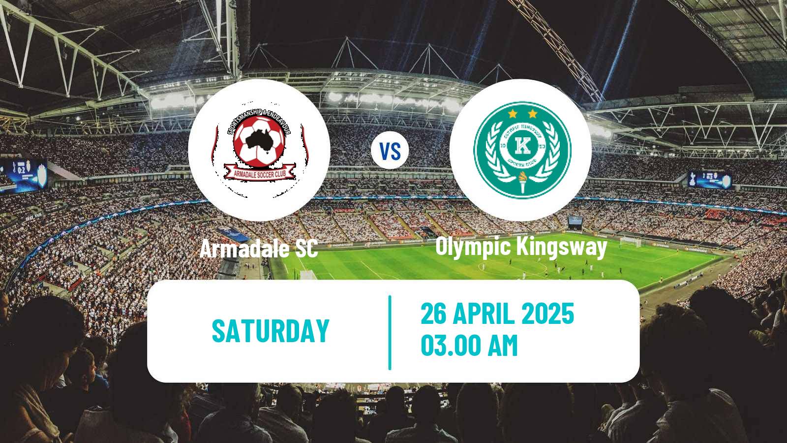 Soccer Australian NPL Western Australia Armadale - Olympic Kingsway