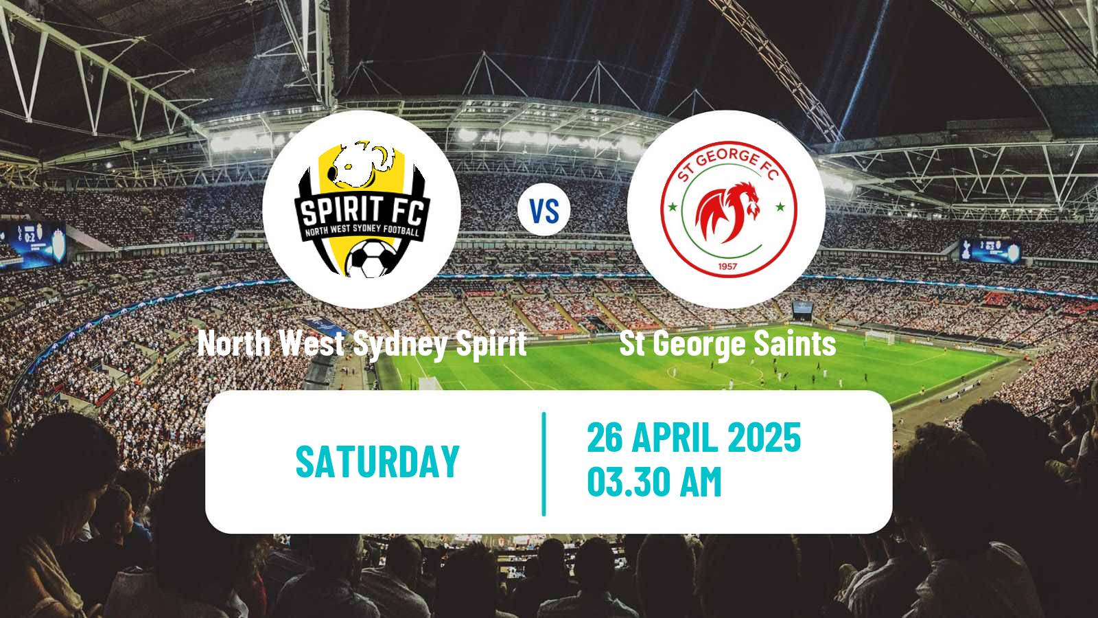 Soccer Australian NPL NSW North West Sydney Spirit - St George Saints