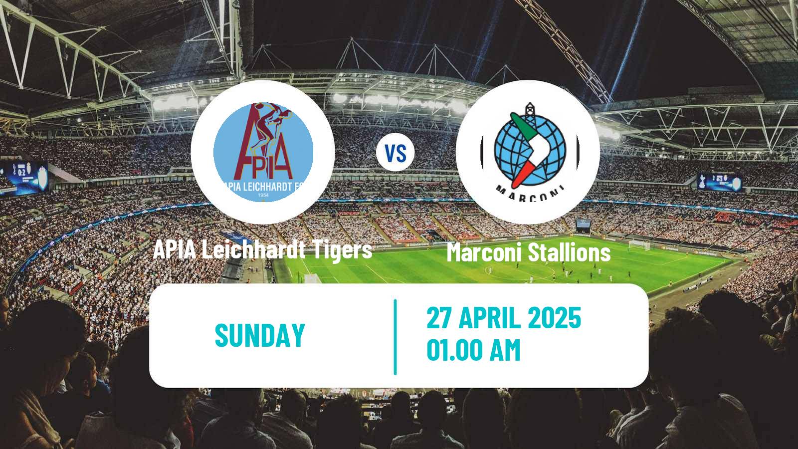Soccer Australian NPL NSW APIA Leichhardt Tigers - Marconi Stallions