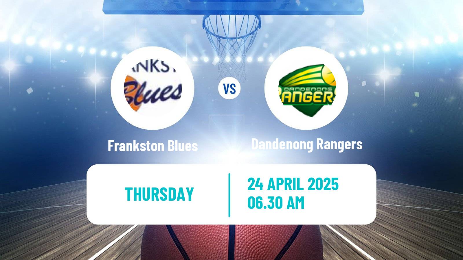 Basketball Australian NBL1 South Frankston Blues - Dandenong Rangers