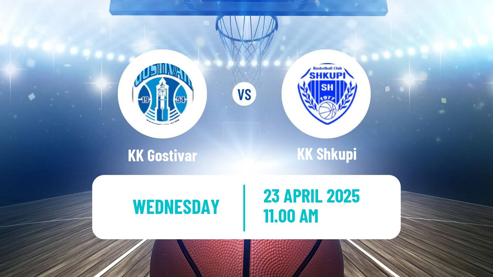Basketball North Macedonian Prva Liga Basketball Gostivar - Shkupi