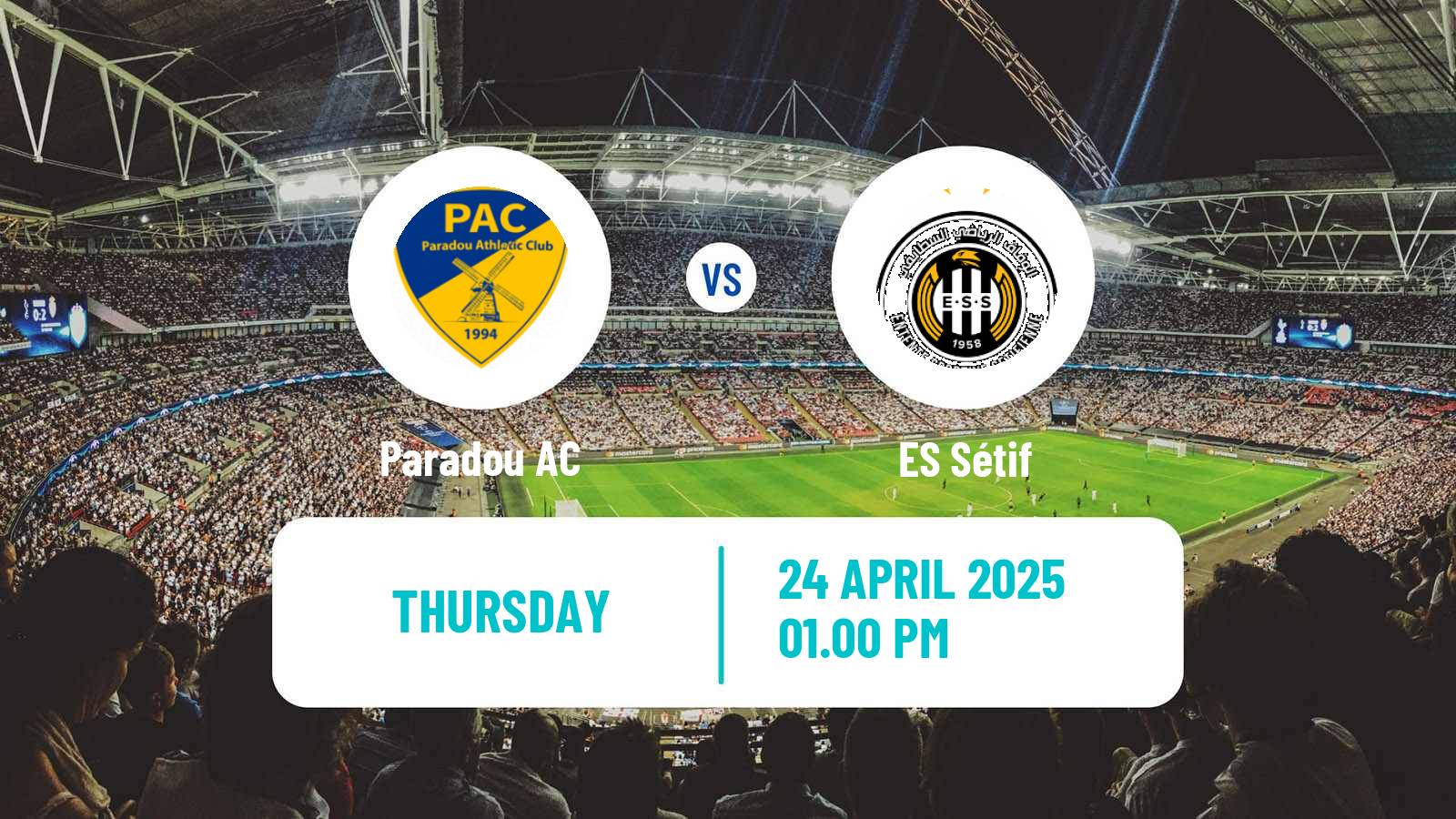 Soccer Algerian Ligue 1 Paradou - ES Sétif