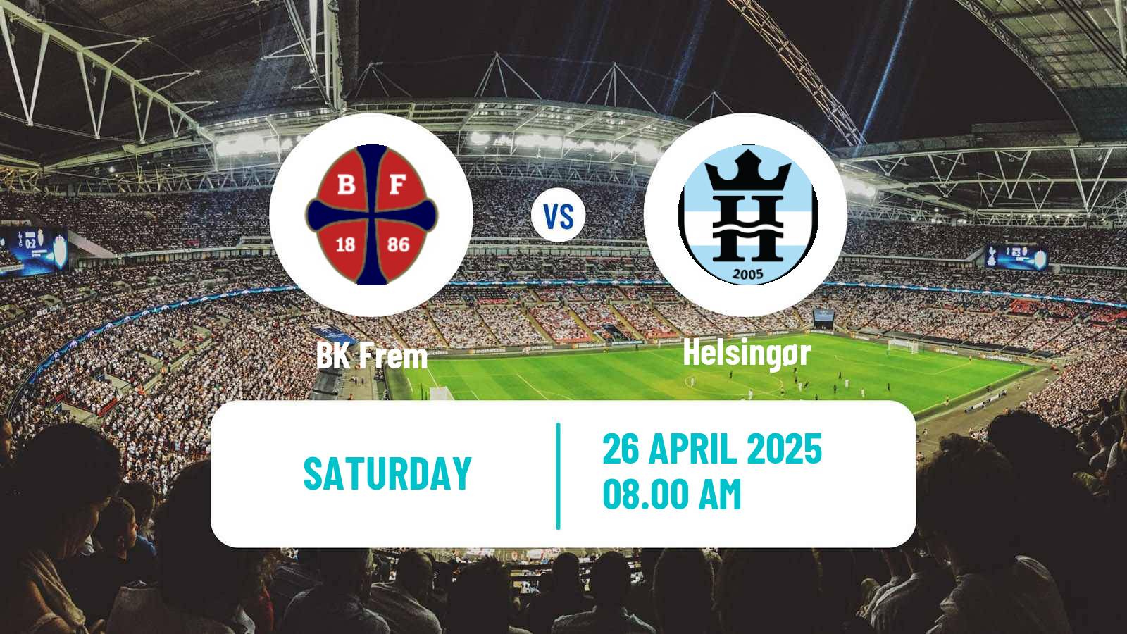 Soccer Danish 2 Division BK Frem - Helsingør