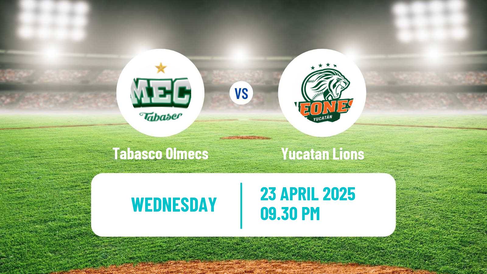 Baseball LMB Tabasco Olmecs - Yucatan Lions