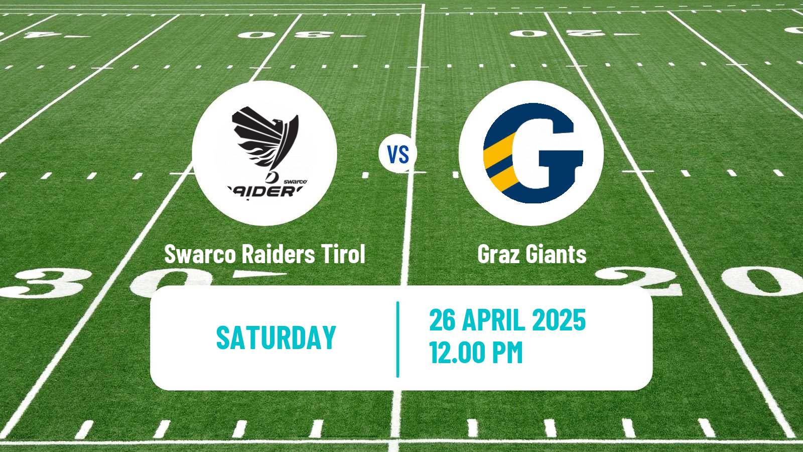American football Austrian Football League Swarco Raiders Tirol - Graz Giants