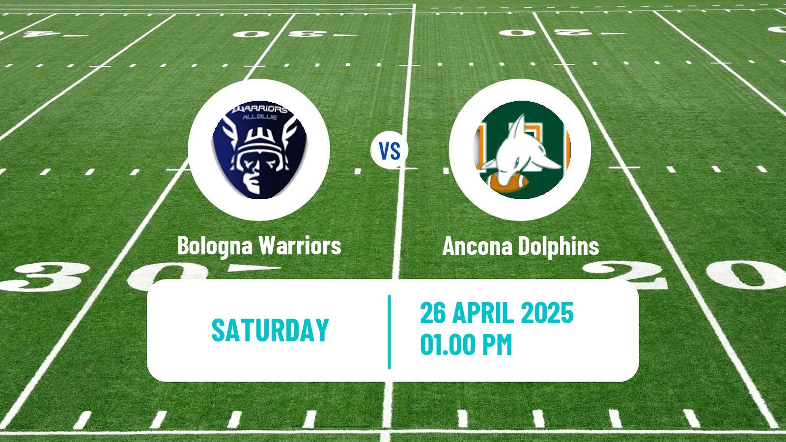 American football Italian IFL Bologna Warriors - Ancona Dolphins