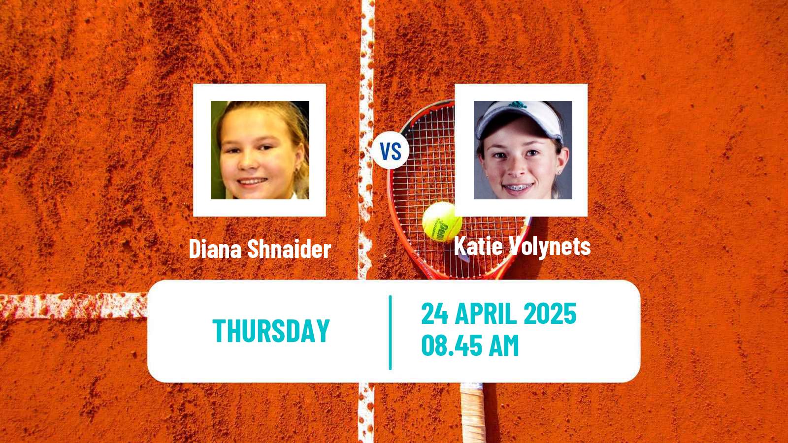 Tennis WTA Madrid Diana Shnaider - Katie Volynets