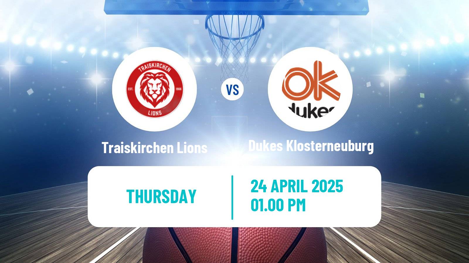 Basketball Austrian Superliga Basketball Traiskirchen Lions - Dukes Klosterneuburg