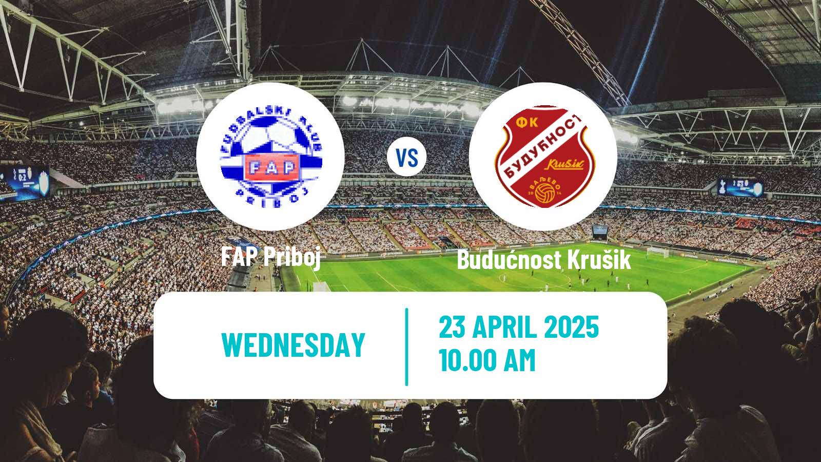 Soccer Serbian Srpska Liga - West FAP Priboj - Budućnost Krušik