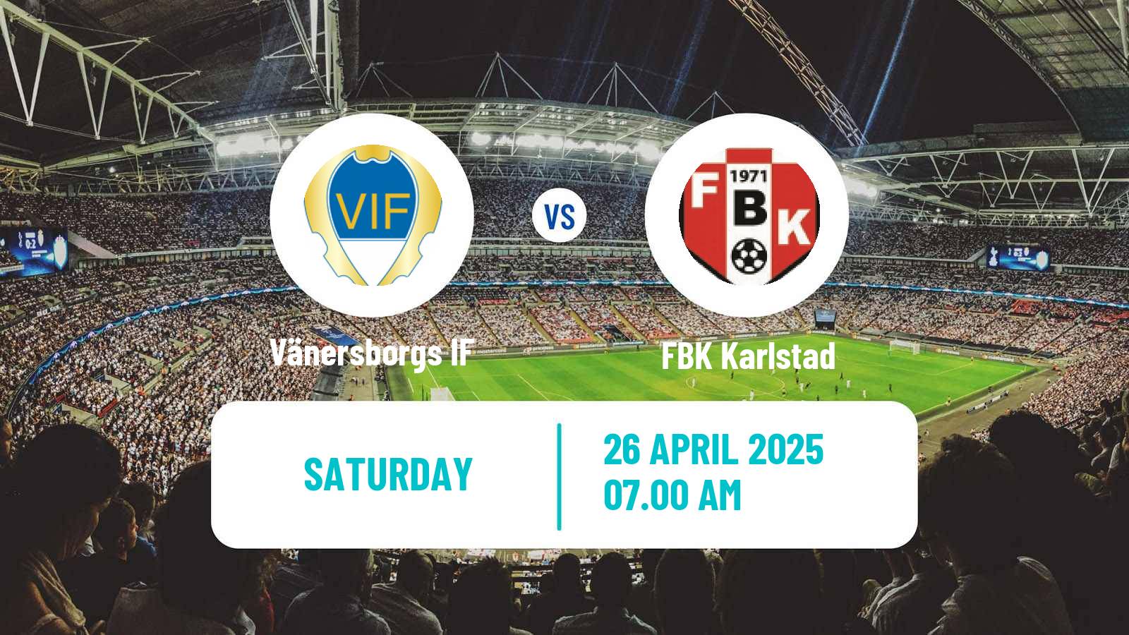 Soccer Swedish Division 2 - Norra Götaland Vänersborgs IF - FBK Karlstad