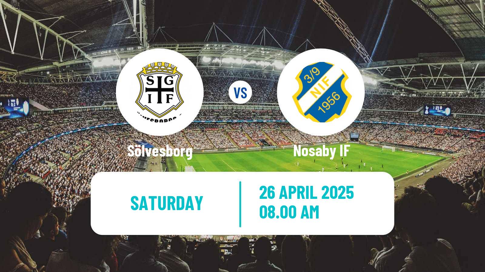 Soccer Swedish Division 2 - Södra Götaland Sölvesborg - Nosaby
