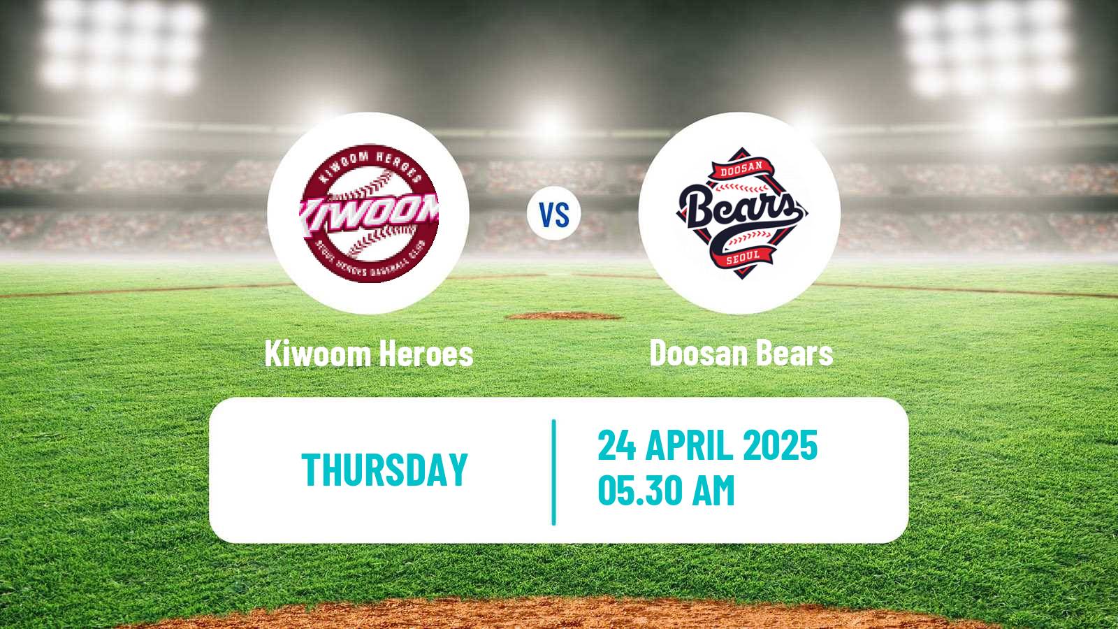 Baseball KBO Kiwoom Heroes - Doosan Bears