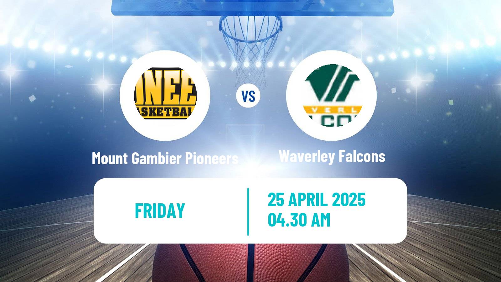 Basketball Australian NBL1 South Women Mount Gambier Pioneers - Waverley Falcons