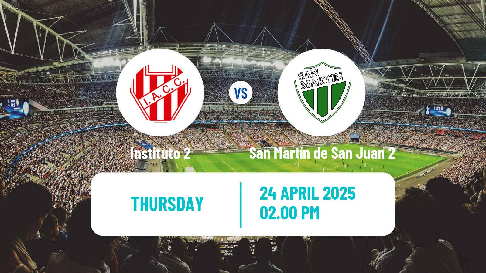 Soccer Argentinian Reserve League Instituto 2 - San Martín de San Juan 2