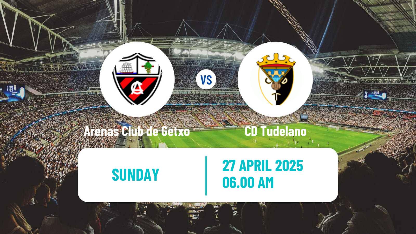 Soccer Spanish Segunda RFEF - Group 2 Arenas Club de Getxo - Tudelano