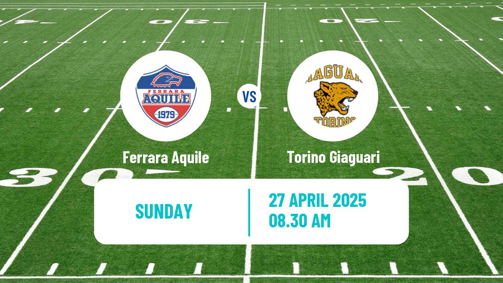 American football Italian IFL Ferrara Aquile - Torino Giaguari