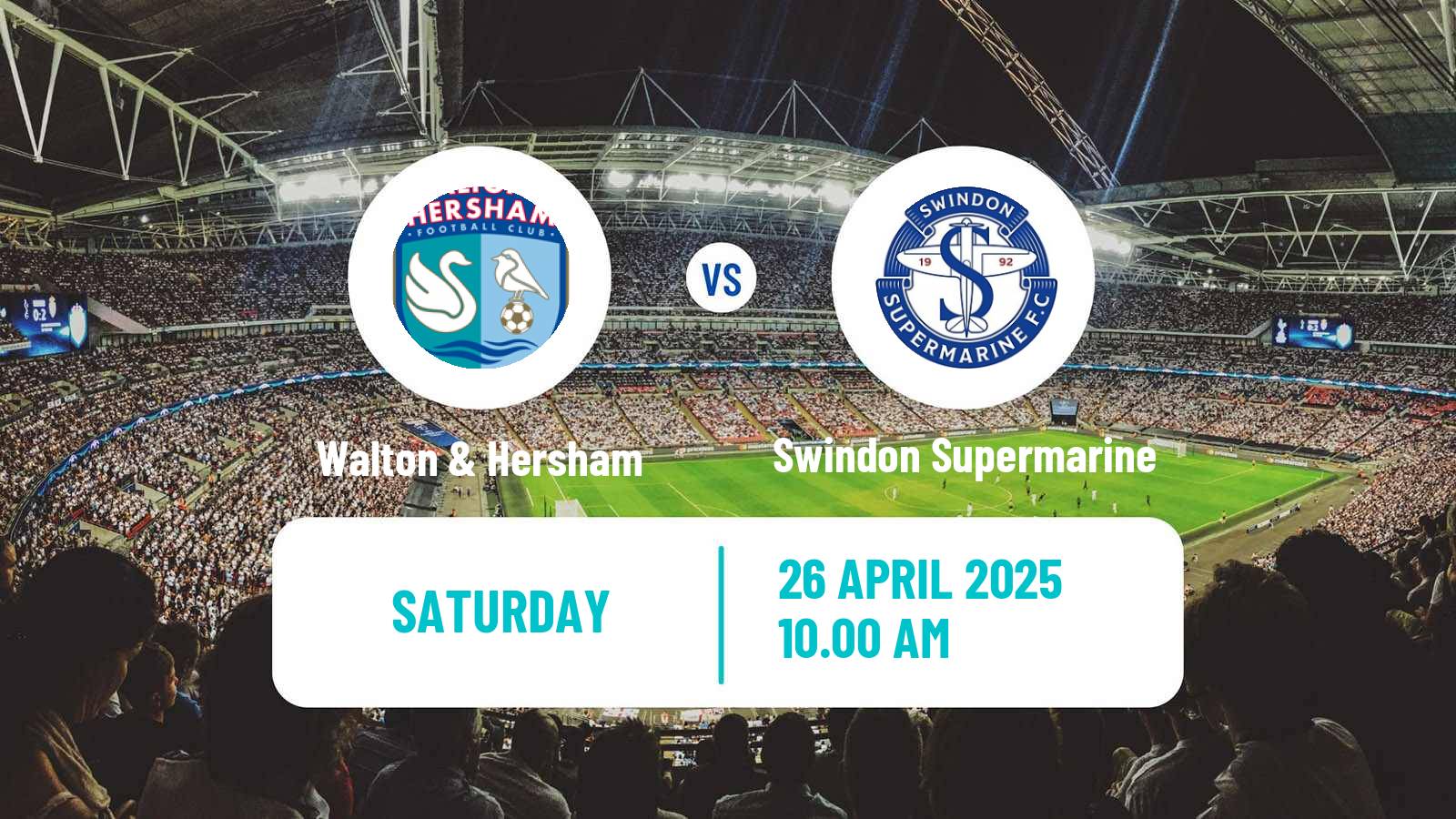 Soccer English Southern League South Division Walton & Hersham - Swindon Supermarine