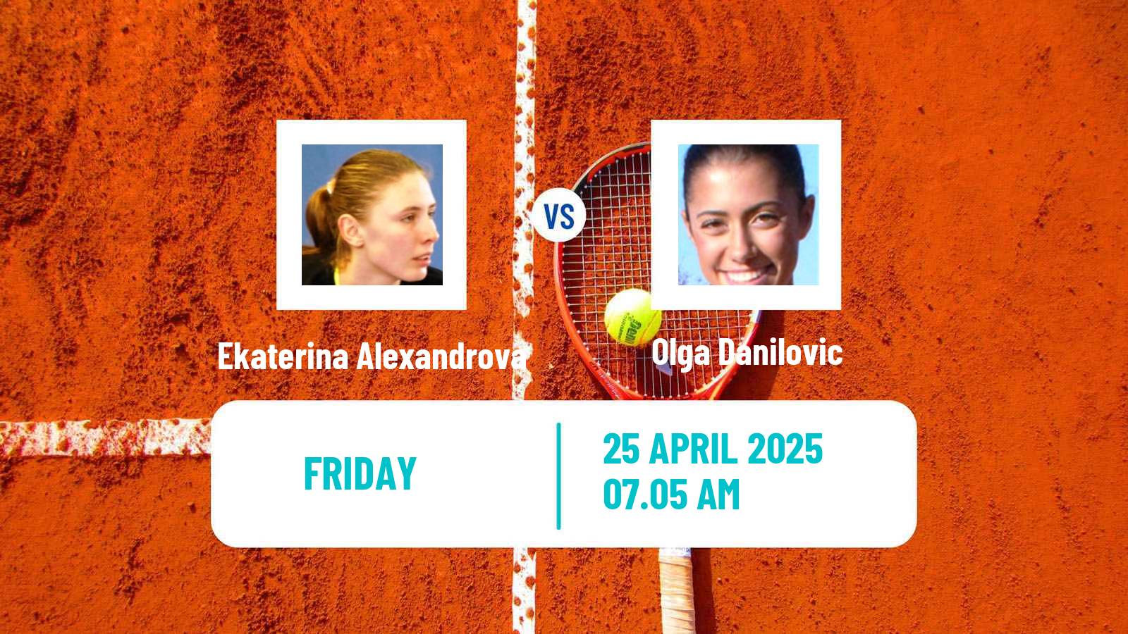 Tennis WTA Madrid Ekaterina Alexandrova - Olga Danilovic