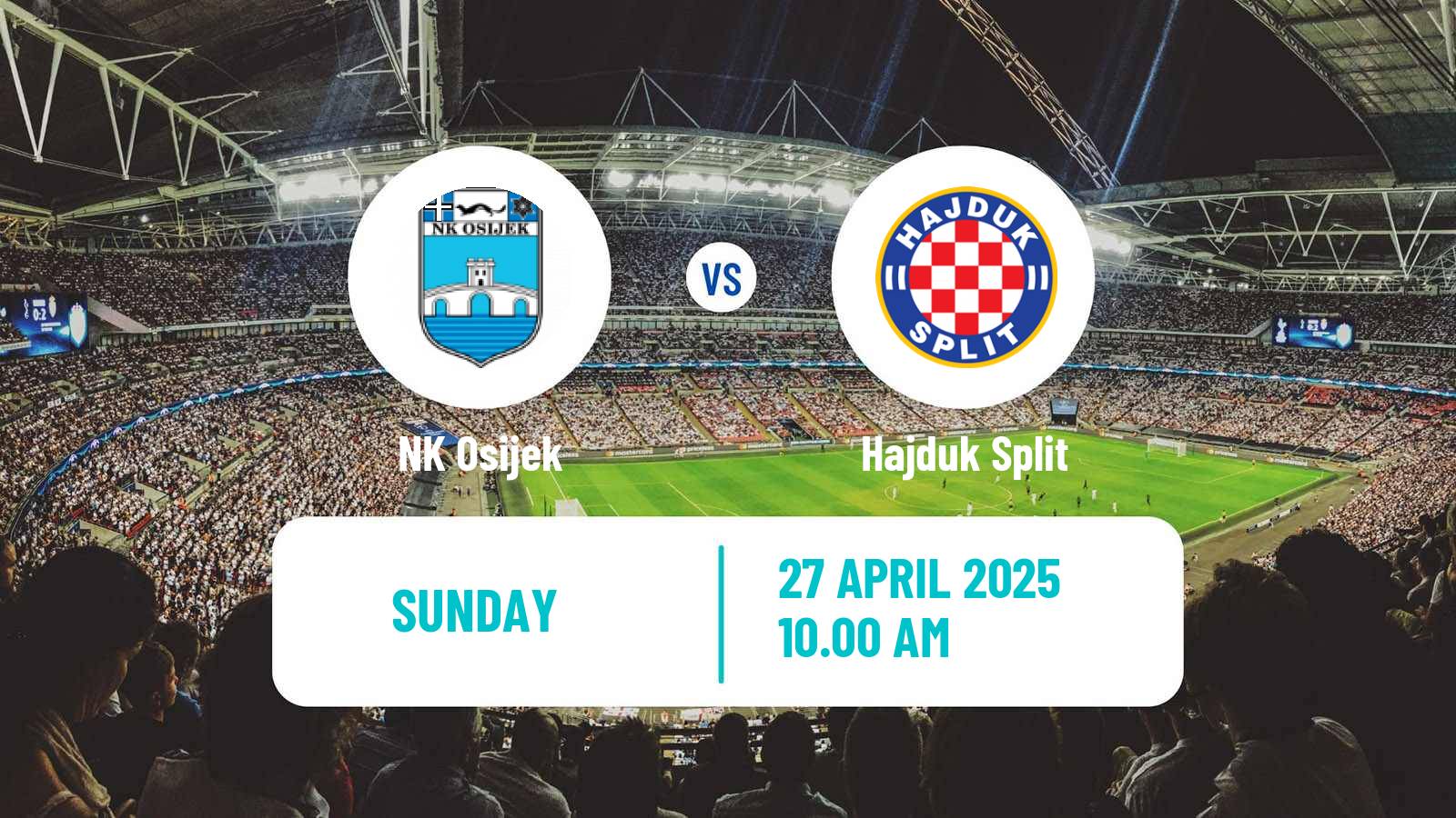Soccer Croatian HNL Osijek - Hajduk Split