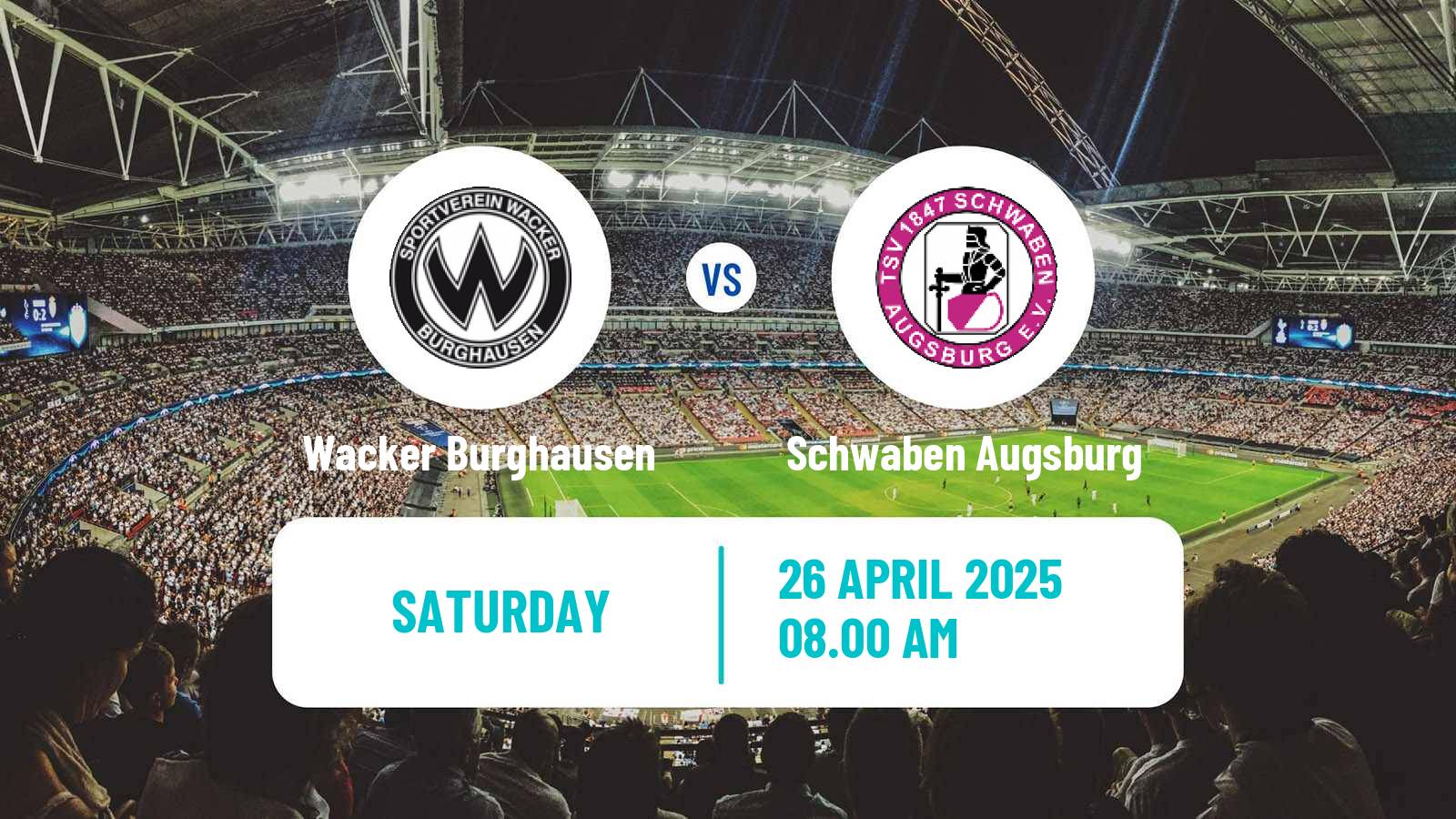 Soccer German Regionalliga Bayern Wacker Burghausen - Schwaben Augsburg